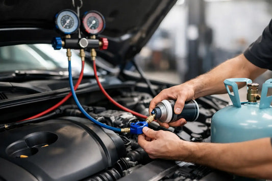 Kältemittel Auto richtig nachfüllen und prüfen