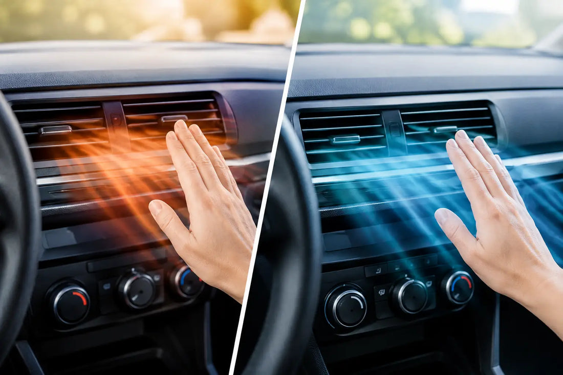 Vorher nachher Auto Klima Leistung verbessern