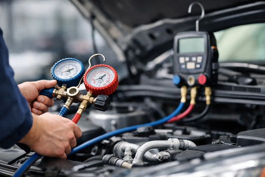 Kältemittelmenge im Auto prüfen